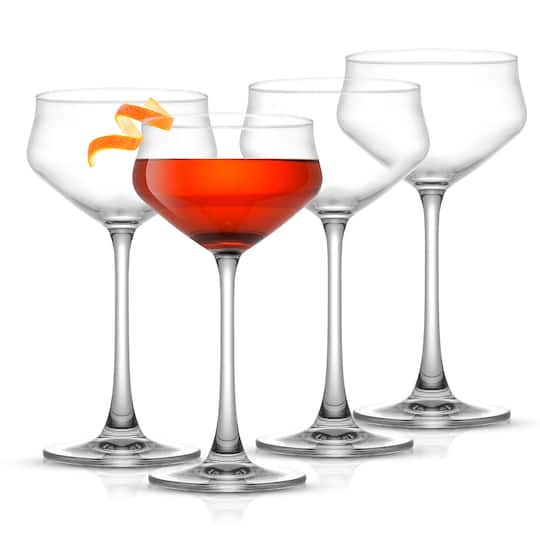 JoyJolt® Bloom Coupe Crystal Glasses, 4ct.